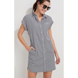 Vinyard Vines Seersucker Striped Margo Shirt Dress Sz 2 Pockets Preppy Classic